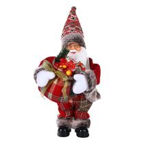 30cm música elétrica papai noel boneca ornamentos presentes de natal balanço velho boneco de neve boneca ornamentos