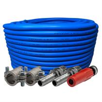 30m mangueira lava auto 1/2" - 1000 psi - esguicho leque nylon vermelho 2,2mm