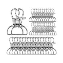 30PCS Clipe De Chave Com Gancho Giratório D-Ring Para Fabricação De Chaveiros, Carteiras E