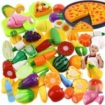 30pçs Comidinha Fruta De Cortar Com Velkr Brinquedo Crec Pizza - UNOTOYS