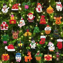 30pcs mini enfeites de Natal para mini árvore decorações pequenos enfeites de Natal miniaturas de resina para a decoração de Natal do artesanato