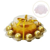 30un embalagem mini festa bentô bolo + 10 doces cristal flip