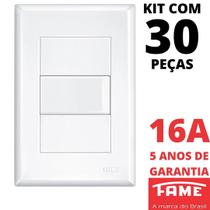 30un Interruptor Simples 16A Com Placa Evidence FAME