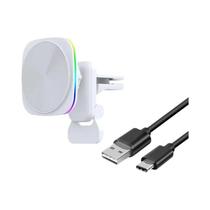 30W RGB LED Carregador Magnético Sem Fio Suporte Para Telefone Para Carro Para iPhone 15 14 13 12