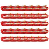 30x Cabo RCA Som Automotivo Prime Plug Metal Banhado a Ouro Vermelho Diâmetro 1m Svart Tech One