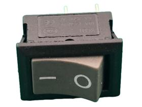 30x Chave Gangorra Kcd1-101 Botão Cinza 6amp 250v 2 Term.