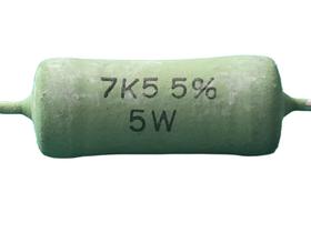 30x Resistor 7k5 5w 5% Fio Ac05