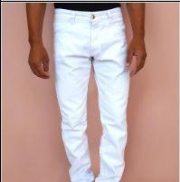 3140 calça jeans branca masculina - 3140 calça jeans branca masculina -