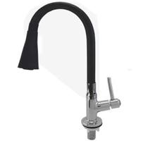 3167 C80 Torneira Gourmet Bica Móvel Para Bancada Mesa Pia Cozinha Tubo Cone Flexível Preto