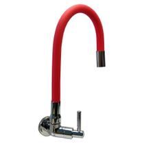 3168 C80 Torneira Gourmet Bica Móvel Parede Cozinha Tubo Vermelho Flexível