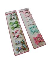 32 Mini Laços fita c/ Presilha Estampas sortidas Infantil