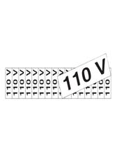 32 Placas De Sinalização P/ Tomada 110V Em Pvc Sinalize 32 Placas De Sinalização P/ Tomada 110V Em Pvc Sinalize