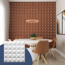 32 Placas Revestimento 3d Decorativo 50x50cm Muros Piramidal Casa Sala Quarto Cozinha Moderno Classico Luxo Lar