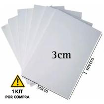 32 UN Placa Isopor Forro Termico Acustico 100cm x 50cm x 3cm