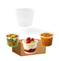 320 Un Pote PP Com Tampa Para Freezer e Microondas 500ml