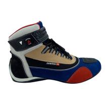 320AT-Bota Tênis Motociclista Cano Alto Couro com protetores de borracha Refletivos azul vermelho 320AT-Bota Tênis Motociclista Cano Alto Couro com protetores de borracha Refletivos azul vermelho