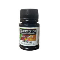 321 BRILHANTE TINTA DECORFIX150 - PRETO - 37ml