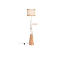 3277 luminaria de piso com mesinha nature palha sintetica