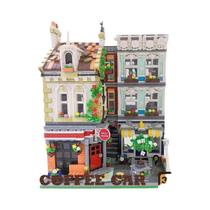 3299 Peças Blocos Micro City Square, Blocos De Construção MOC Do Correio, Modelo De Loja Com Vista