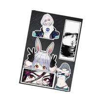 32PCS Adesivos De Anime Cortados a Laser Estéticos Para Motocicleta Carro Capacete JDM DIY Pack