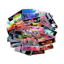 32PCS Adesivos De Olhos De Beleza JDM Anime Laser Rainbow Para Motocicleta Carro Bicicleta Capacete