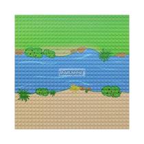 32x32 Placa De Base Compatível Clássico Moc Tijolos Blocos De Construção Selva Floresta Oceano