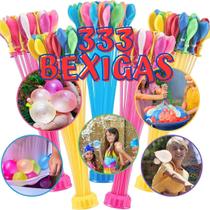 333 Unidades Bexiga de Água Kit Conjunto Water Ballons Brincadeiras de Verão com Conector Enchedor para as Crianças Splash Ball 3 Pacotes