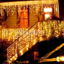 3,5 Metros Cascata Com 160 Lampadas Led Pisca Natal Branco Quente 3,5 Metros Cascata Com 160 Lampadas Led Pisca Natal Branco Quente