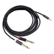 3,5 mm 1/8 de polegada Trs para Dual 6,35 mm 1/4 de polegada Ts Mono Stereo Y-cable Splitter Cord