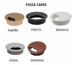 35 Passa Fio Cabo 59mm Marrom 10 Passa Fio Cabo 59mm Marfim