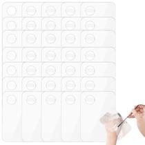 35 Placa De Acrílico Para Maquiagem Retangular Com Furo Para Encaixe Dedo 35 Placa De Acrílico Para Maquiagem Retangular Com Furo Para Encaixe Dedo