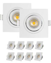 35 Spot Embutir LED 3W Direcionavel Quadrado Bivolt
