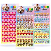 358 Adesivos Sticker Pet 03 Cartelas Cão e Gato Pet Shop