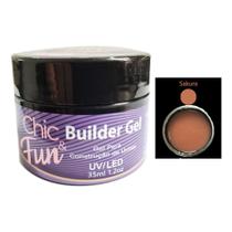 35ml Gel Builder 35g Uv Led Silver Unhas Acrigel- Chic & Fun