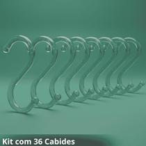 36 Cabide Gancho Acrílico Transparente Calças Atacado