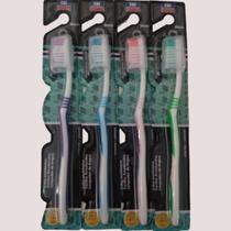 36 Escovas Dentais Macia Adulto com Protetor de Cerdas e Limpador de Língua 7743