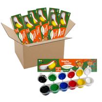 36 Estojo Tinta Guache Escolar 6 Cores 15ml Atacado