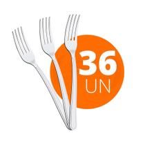 36 Garfos De Mesa Búzios Em Aço Inox Gibag - Tramontina