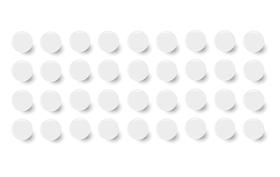 36 Imãs Branco Para Geladeiras, Murais E Quadros Magnéticos - Mocasa Art