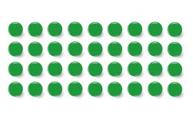 36 Imãs Verde Para Geladeiras, Murais E Quadros Magnéticos