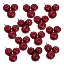 36 Minis Maçãs Vermelhas Frutas Artificiais Decorativas 36 Minis Maçãs Vermelhas Frutas Artificiais Decorativas