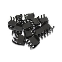 36 Presilha Piranha Para Prender Cabelo Tridente Média Preto