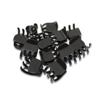 36 Presilha Piranha Para Prender Cabelo Tridente Média Preto