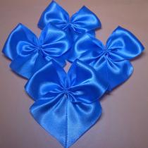 36 Unidades Laço Lacinho De Cetim N9 Grande Cor Azul Céu