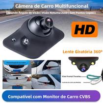 360 graus Câmera De Carro Multifuncional Rotativa Com Visão Noturna, Câmera De Ré Com 2 LEDs CCD Para 360 graus Câmera De Carro Multifuncional Rotativa Com Visão Noturna, Câmera De Ré Com 2 LEDs CCD Para