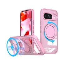 360 graus Capa Transparente Com Suporte Magnético Rotativo Para Google Pixel 10A 9 pro XL, Capa