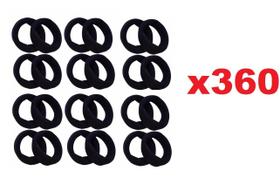 360 Mini Elásticos De Cabelo Rabicó Xuxinha Preta