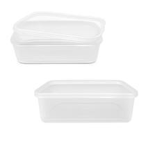 360 Unidades Pote PP com Tampa Lacre 500ml Retangular Transparente Conservação e Armazenamento de Alimentos 360 Unidades Pote PP com Tampa Lacre 500ml Retangular Transparente Conservação e Armazenamento de Alimentos