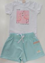 36072 6-14 lanfel cj blusa mc flamingos/shorts 6