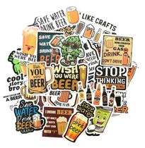 38 Adesivos Cerveja Decoração Bar Casa Beer Presente
